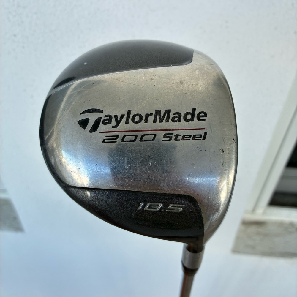 TaylorMade 200 Steel 10.5 Degree Right Hand Driver Black and Silver Golf Club
